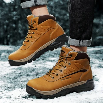 

Men High Quality Leather Boots Winter Men Military Army Boots Mens Sneakers Fashion Comfortable Outdoor Working Boots