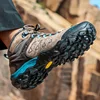 HUMTTO Hiking Shoes Men High Cut Breathable Lace-up Leather Sneakers Outdoor Mountains Climbing Shoes Common/Plus Fur Model ► Photo 3/6