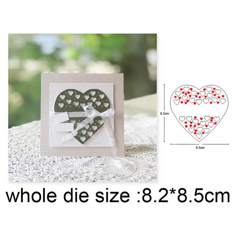 

Metal dies Hollow Heart Embossing Frame Cutting Dies for Diy Scrapbooking dies Paper Cards Making Photo Decoration Craft Dies
