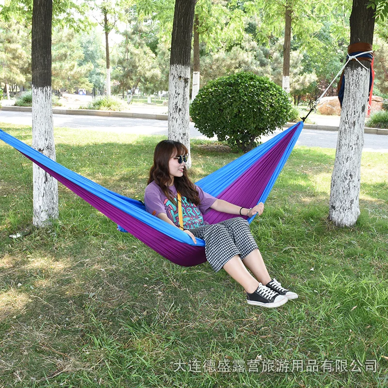 

Manufacturers Direct Selling Outdoor Ultra-Light Single Double Hammock Camping Leisure Hammock Travel Portable Swing Wholesale
