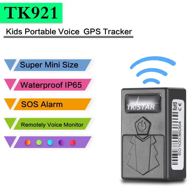 GPS objetos de valor personas mayores moto alarma de emergencia niño SOS Mini Tracker TKSTAR TK921 Velo posicionamiento en tiempo real bolso Rastreador GPS para coche seguimiento de coche 