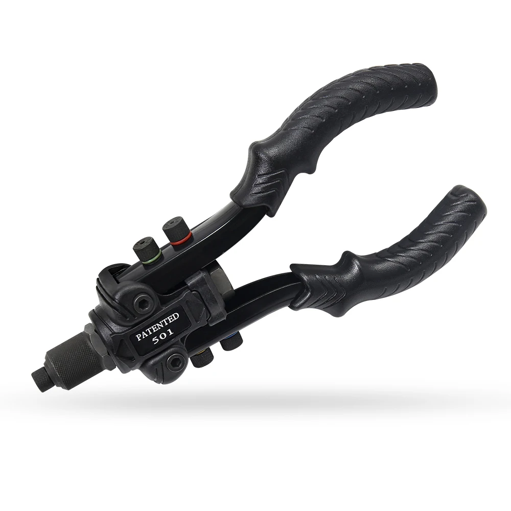 Allsome 3 in 1 Manual Ram Gun Riveting Nut Gun Riveter Reaming Powerful M3-M10 Nut Kit Multi Reaming