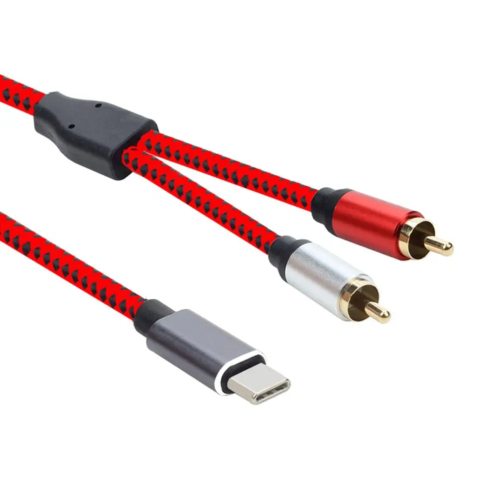 Аудиокабель с разъемом Type C к RCA USB аудиокабель Папа для домашнего кинотеатра