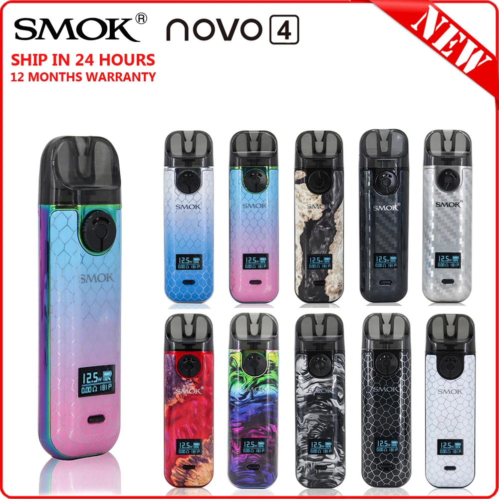Новинка! Оригинальный набор SMOK Novo 4 Pods с батареей 800 мАч картриджи NOVO4 LP1 катушки VS