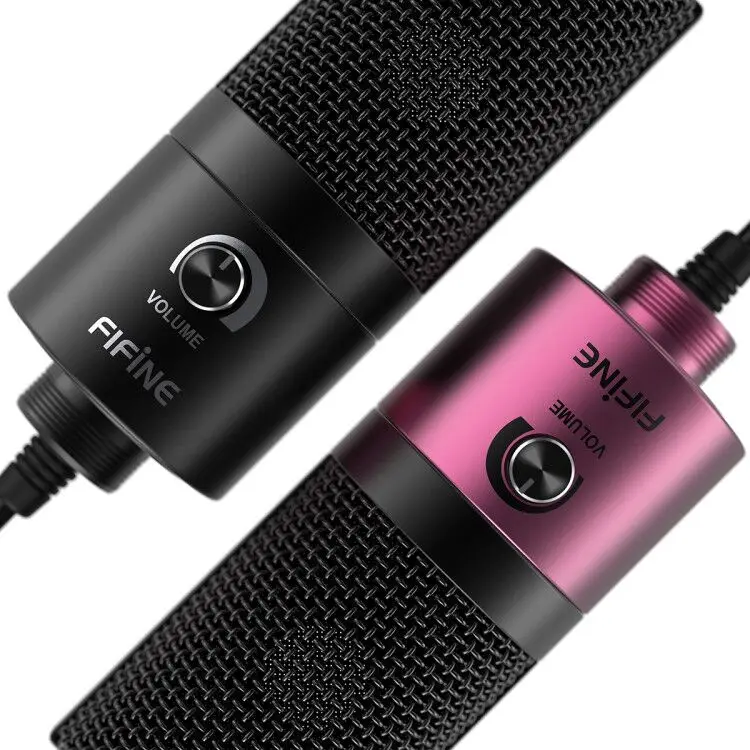 Металлический USB конденсаторный записывающий микрофон Fifine для ноутбука MAC или Windows Cardioid Studio, записывающий вокал, YouTube