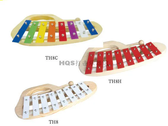 

0307 Dulcimer Xylophone Percussion Instrument Orff qiao ji qin Parent And Child Teaching Aids 8 Sound Aluminum Piano Glockenspie