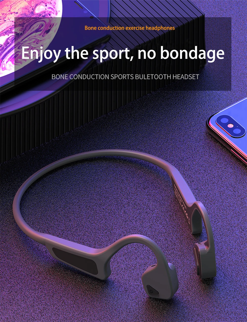 Костная проводимость Bluetooth гарнитура Беспроводные, для спорта, бега Игровые наушники с микрофоном стерео громкой связи открытый для Xiaomi huawei