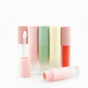 

1pc Matte Gradient Color Lip Glaze Tube 3ML Plastic Lip Gloss Cosmetic Refillable Bottle Empty Makeup Packaging Container