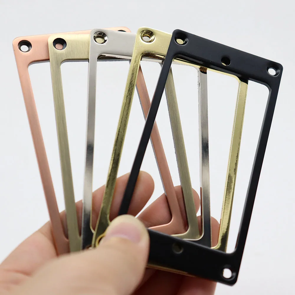 2pcs Guitar Pickup Ring Cover Frame Flat Metal Pickup Mounting Rings 2× ...