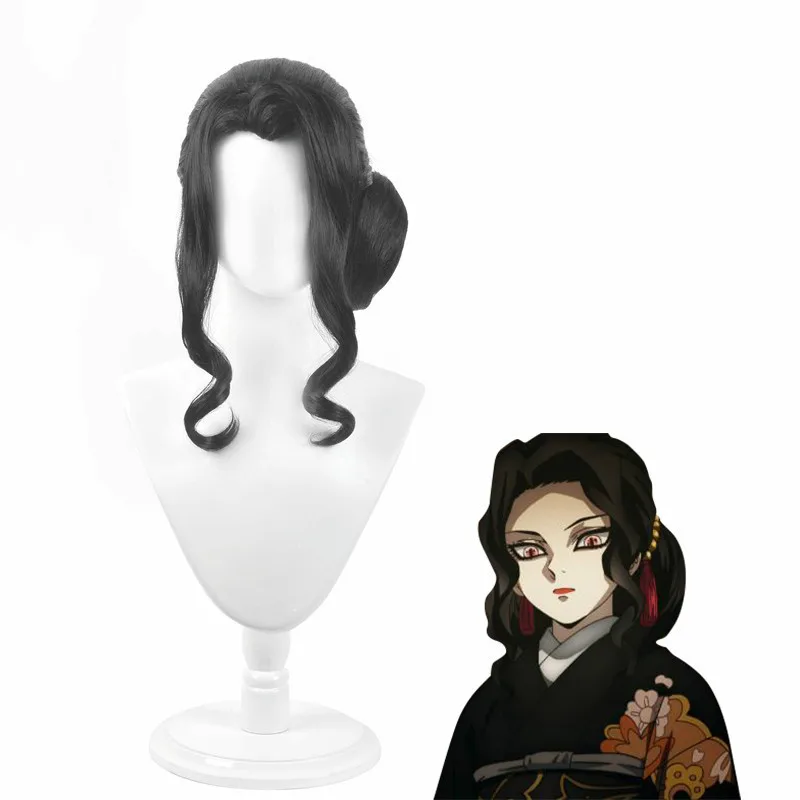 Аниме Demon Slayer Kimetsu No Yaiba Kibutsuji Muzan Косплей Парик Костюм термостойкие синтетические