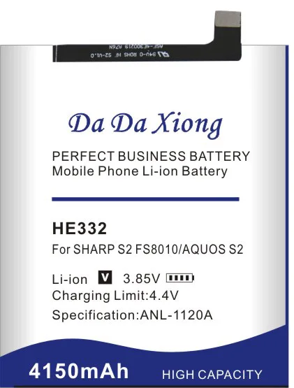 DaDaXiong 4150 мАч аккумулятор для SHARP S2 fs8010 AQUOS s2 HE332 батареи с номером отслеживания