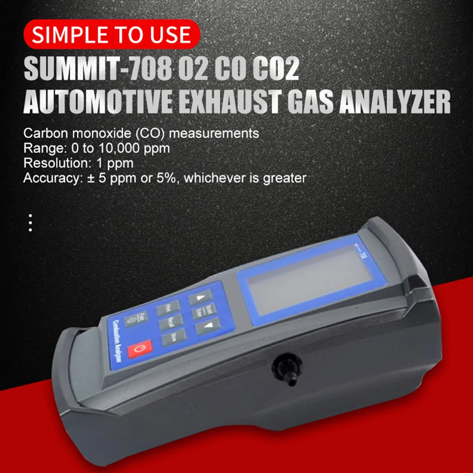 Автомобильный анализатор выхлопных газов CO2 O2 CO|analyzer|analyzer gasanalyzer co2 |