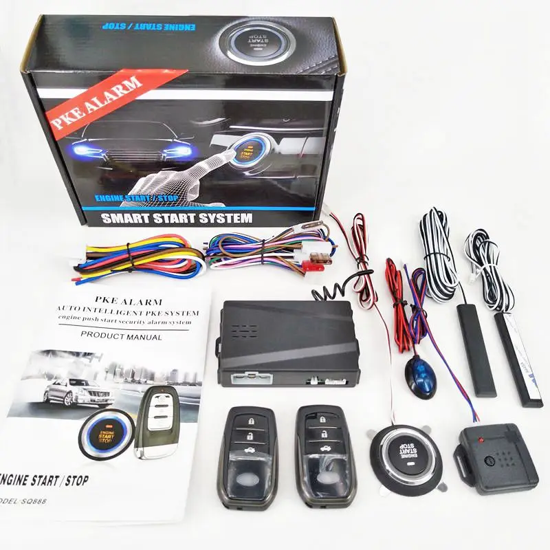 PKE Car Alarm System Kit Alarm Passive Keyless Entry Remote Start/Stop