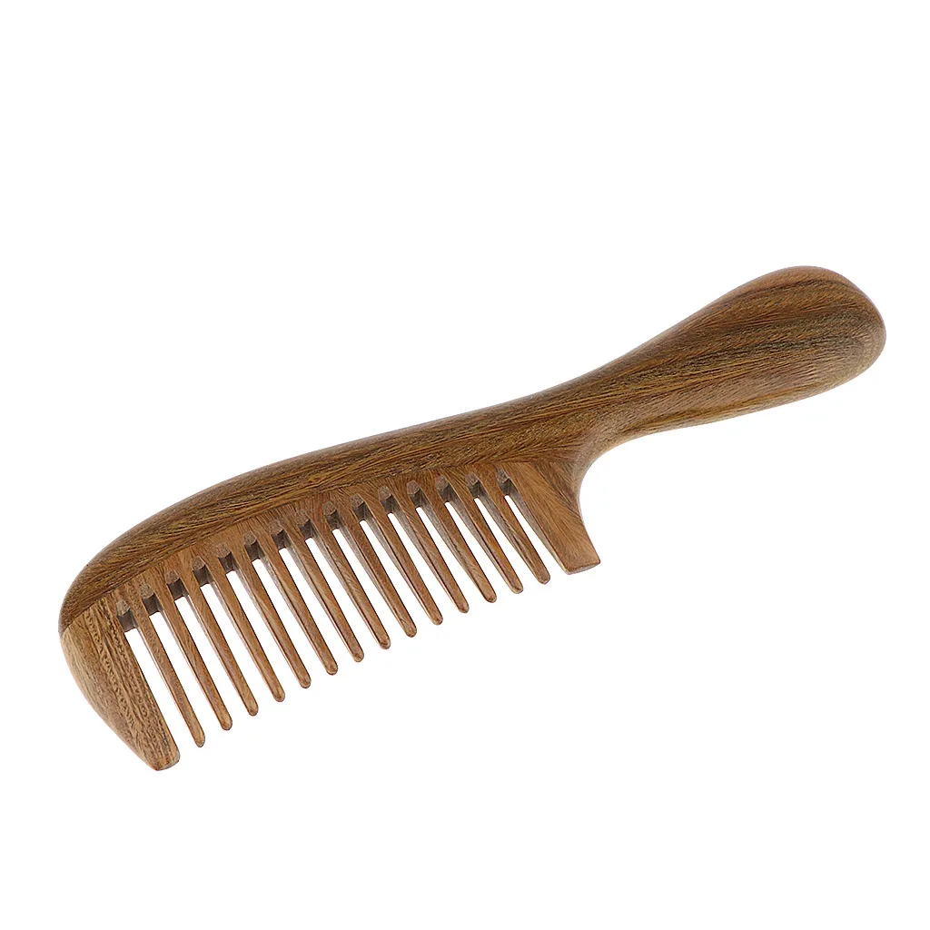 Hair Comb Wooden Fine Tooth Comb for Curly Hair Detangling,Ergonomic  Comb:Made of Natural Sandalwood Anti Bacterial