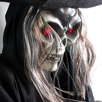 

Latest Halloween Decoration Halloween Ghost Horror Hanging Lightweight Foldable Performance Prop Sound Background for KTV Party