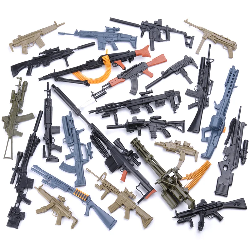 

1pcs random 1/6 Scale Gun Model Assembled Military Arms 98K Sniper Rifle Collectibles Decoration Model Building Kits boys toys