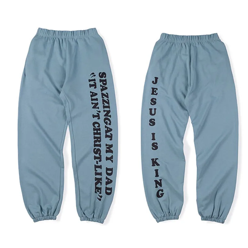 

2020SS Kanye West Jesus Is King Sweatpants Fashion Streetwear Women Men CPFM.XYZ Sweatpants 3D Foam Jesus Is King Pants