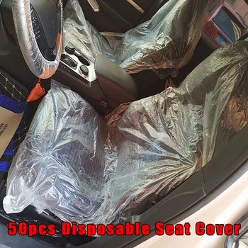 

Plastic Disposable Seat Cover 50pcs 50pc Car Vehicles Clear Protection Accessories