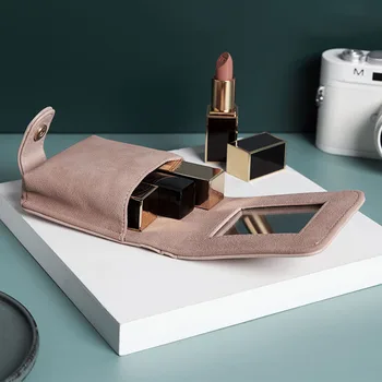 

Classic Texture Women PU Cosmetic Bag Delicate Creative Design Mini Makeup Lipstick Case Pouch Travel Make Up Organizer
