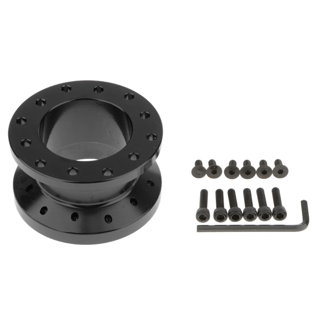 1 Set 50mm Car Steering Wheel Heighten Device Steering Wheel Extension Spacer Black For Momo OMP Simoni Racing Etc