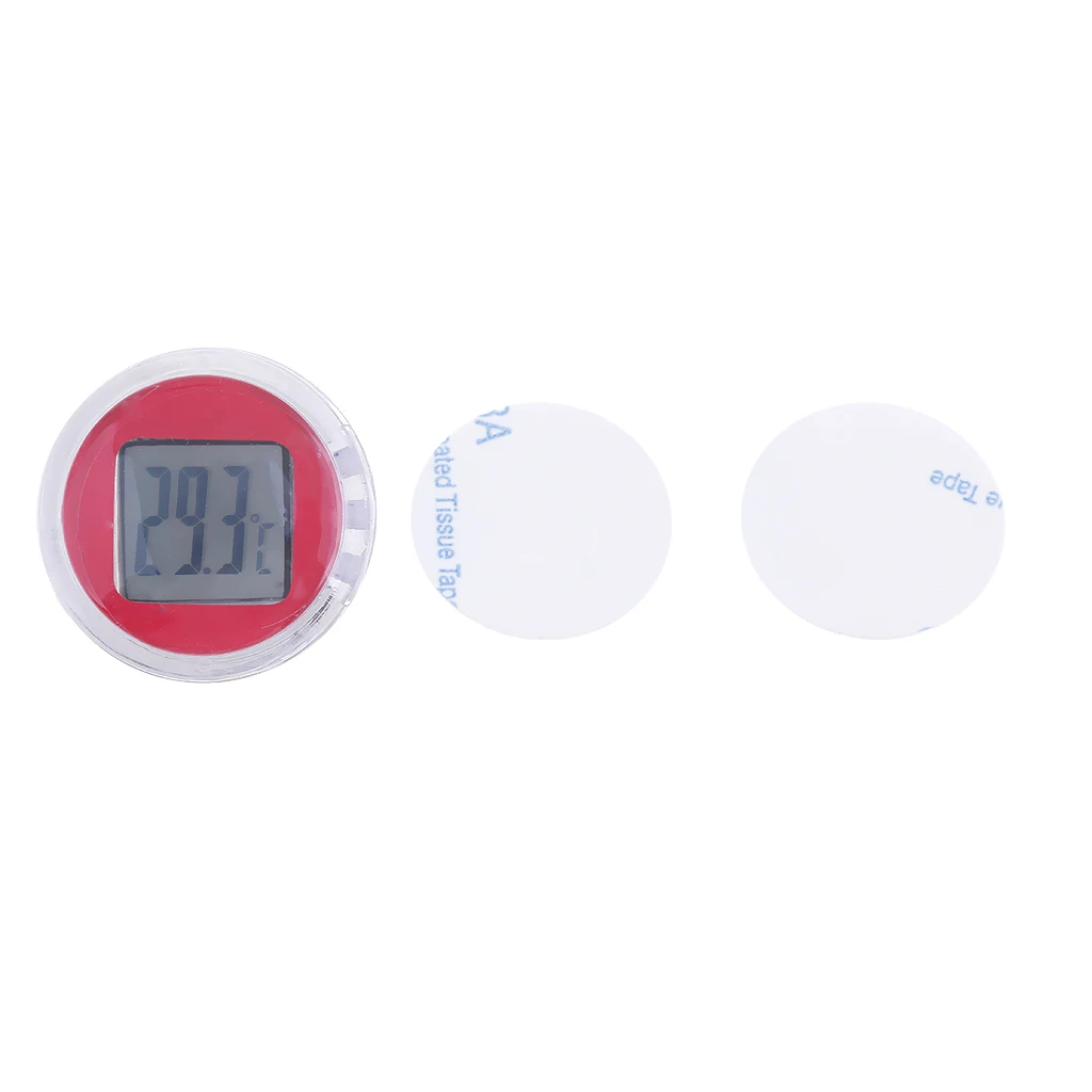 Электронный измеритель температуры для мотоцикла и велосипеда, цифровой мини-термометр - Цвет: Красный