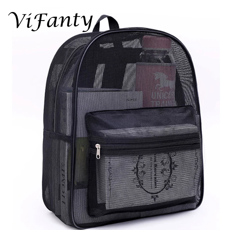 See Through College Student Backpack,... Heavy Duty Mesh Backpack 