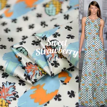 95% шелк 5% спандекс 135 см ширина бренд Печатный Шармез ткань Эластичность Ткань Diy шитье атласное платье Распродажа Новинка