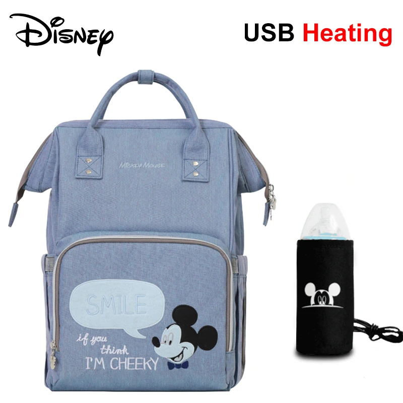 Сумка для подгузников disney, рюкзак, USB бутылочка, изоляционные сумки, Минни, Микки, большая емкость, для путешествий, Оксфорд, для кормления ребенка, Мумия, сумочка - Цвет: 12