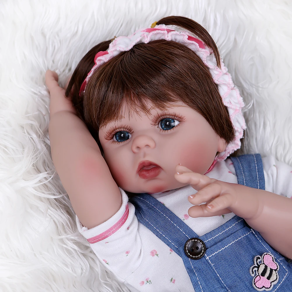 48 см Премиум bebe кукла для новорожденных, для девочек кукла полное тело Мягкий силикон Реалистичная мягкая кукла для малышей Ванна игрушка Анатомически правильная