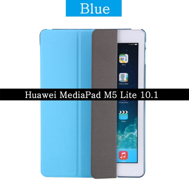 MediaPad M5 Lite Чехол-книжка с подставкой для huawei MediaPad M5 Lite 10 BAH2-W19 BAH2-L09 10,1 дюймов pu кожаный магнитный чехол с функцией автоматического пробуждения/сна смарт-чехол - Цвет: MediaPad M5 Lite