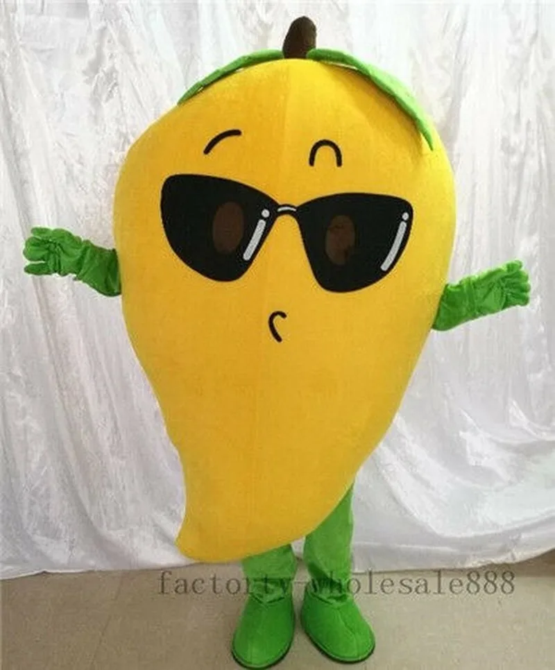 

Advertising Mango Mascot Costume Fruit Suits Birthday Party Dress Adults Size US Birthday Cartoon Character Mascot Costume Gift