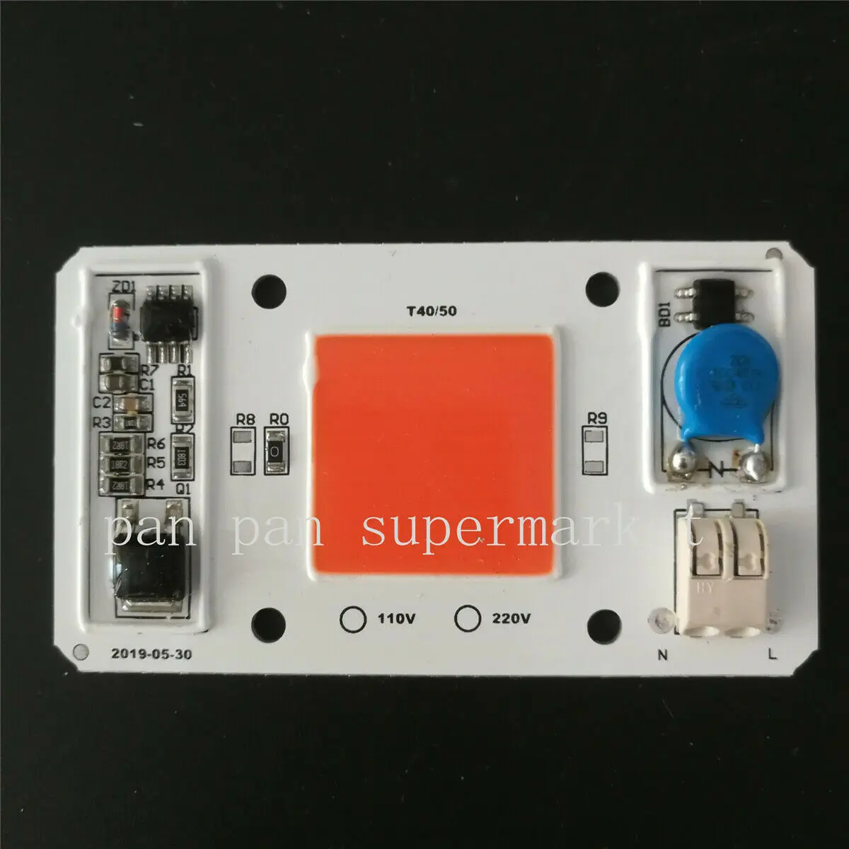 50 Вт полный спектр светодиодный COB Чип DC12V 32 V, встроенный умный IC драйвер 220V 110V