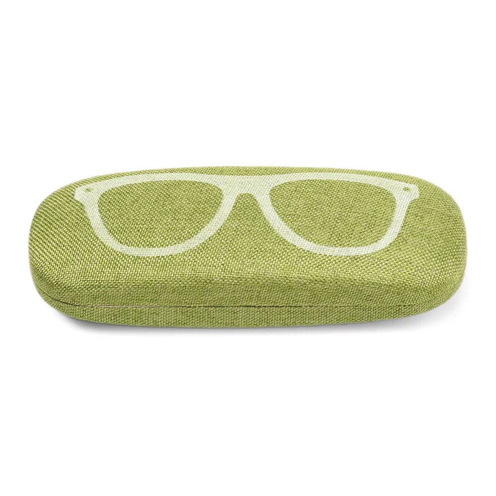 Simple Glasses Logo Glasses Box Women Men Candy Color Hard Leather Reading Glasses Sunglasses Case Portable Eyewear Protector - Цвет: Зеленый