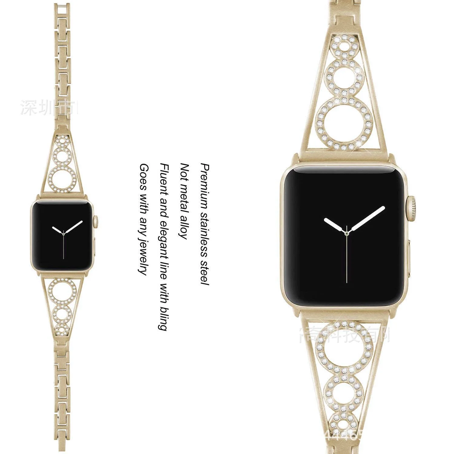Apple Watch Band Chain браслет из нержавеющей стали сменные браслеты для Series3 2 серии 1 38 мм 42