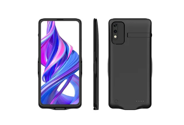 KQJYS 6800 мАч чехол с аккумулятором s для huawei Honor 9X чехол с держателем для huawei Honor 9X Pro запасной внешний аккумулятор чехол для зарядки - Цвет: Black for 9X Pro