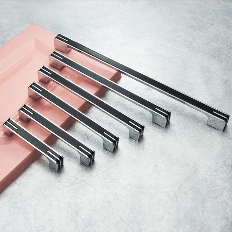 Ручки для ящика шкафа, квадратные/круглые/барные кухонные ручки из сплава zine