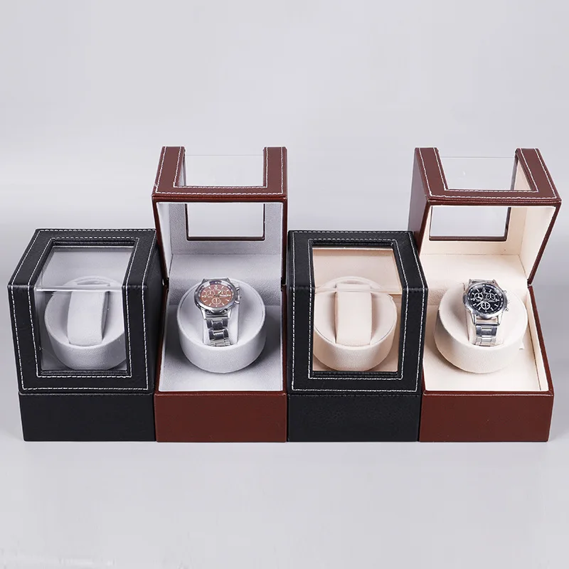 

Tan yun Zhiyuan 1 + 0pu Leather Self-Winding ma da he Single-head Watch Winder Turn Table Watch Box