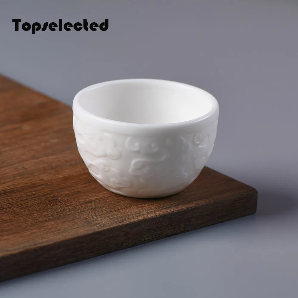 Чайный набор кунг-фу Porcelana чайные сервизы фарфоровые чайные чашки с рельефом
