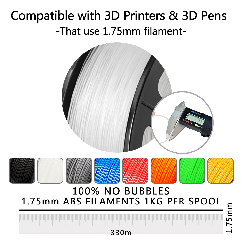 SUNLU 1 кг 1,75 мм ABS нити Быстрая красочные нити катушки провода reprap 3D принтер 1,75 мм 1 кг в рулоне