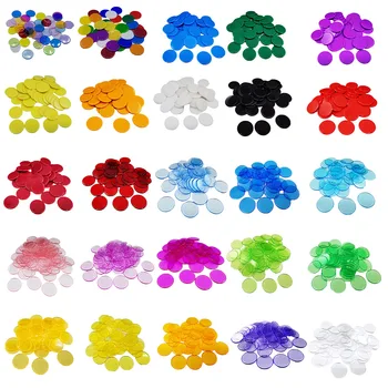 

100pcs Montessori Learning Education Math Toys Learning Resources Color Plastic coin Bingo Chip Children Supplies Counting Toys