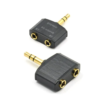 

For Sony 3.5mm Male to Dual 2x3.5mm Female Stereo mini Jack Y Splitter Audio Adapter - Used