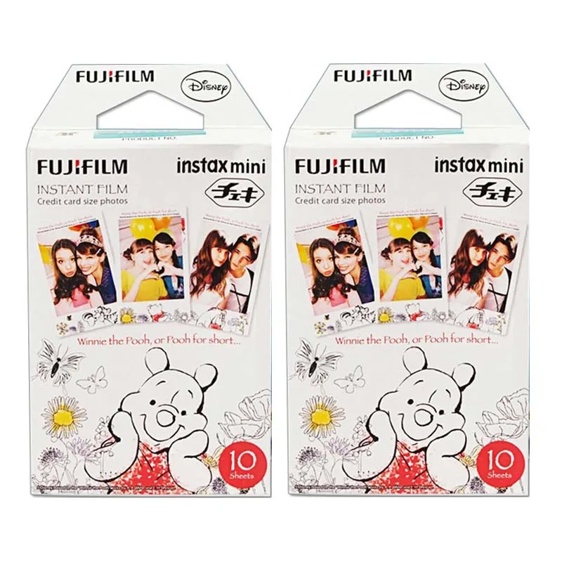 Fujifilm Instax Mini 8 Mini 9 пленка, двойной пакет FUJI мгновенные фотобумаги для мини 9 8 7s 70 90 25 камера SP1 SP2 Liplay принтер - Цвет: 20 Sheets Winnie