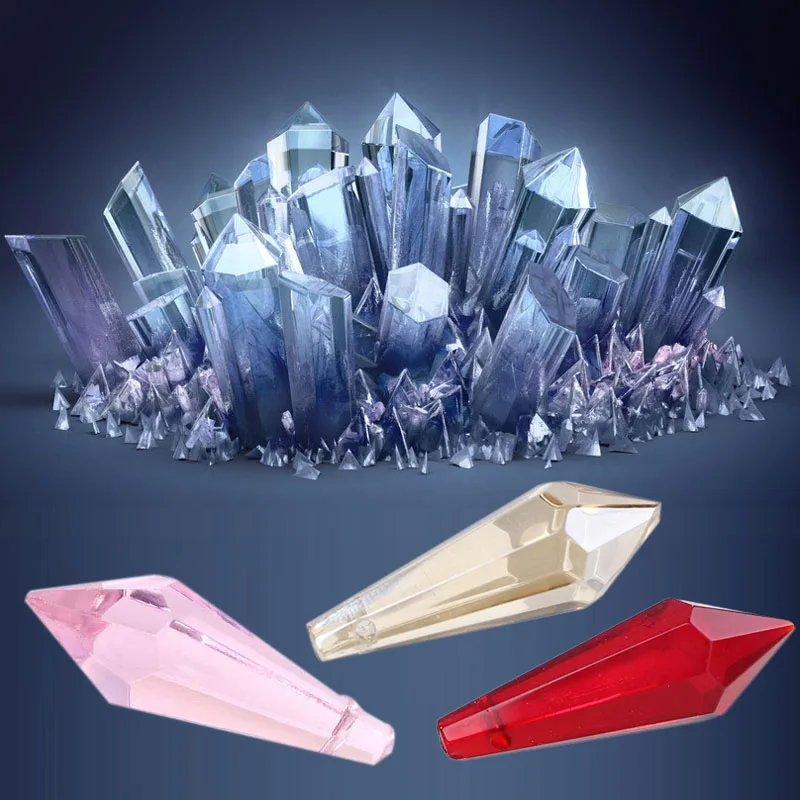 38 мм прозрачные хрустальные бусины Призма Витражная лампа кулон Свадебный декор