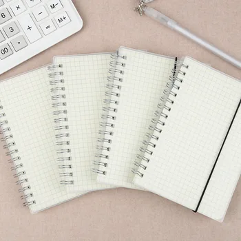 

St&Sat MUJI-style Series Flip Coil Notebook A6 Horizontal Blank Grid Lattice Students Laptop Notepad