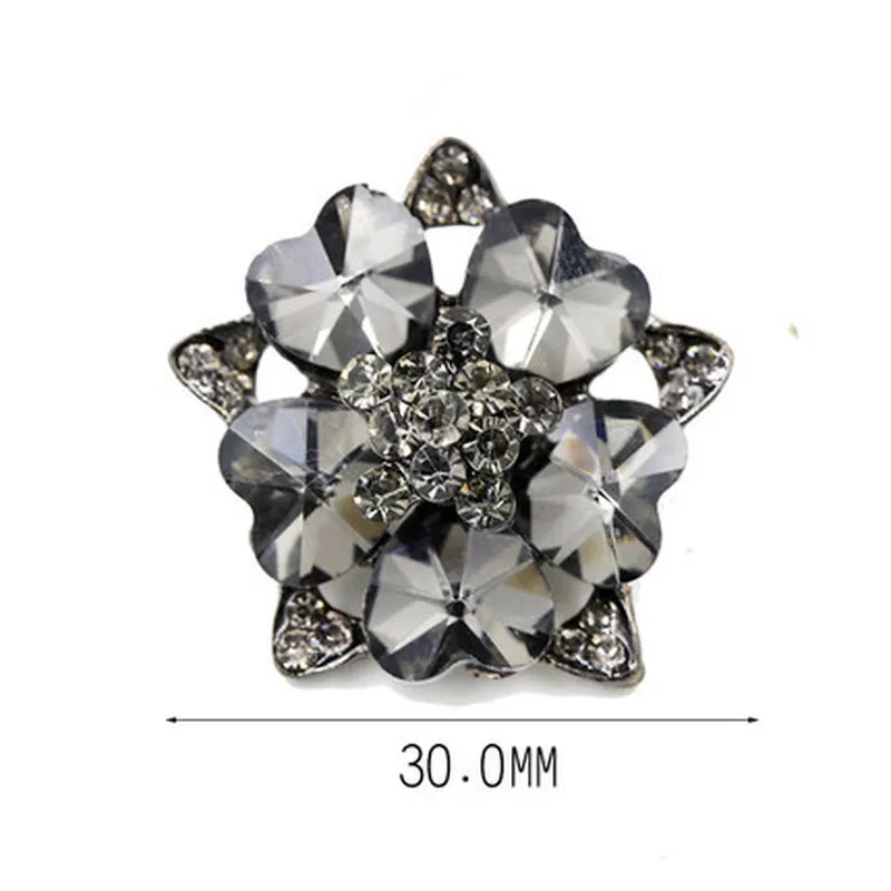 Большая черная Алмазная пуговица стразы акриловая имитация кристаллов алмазная