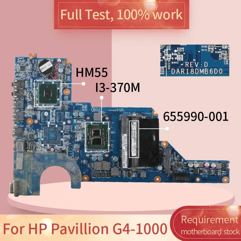 Материнская плата DAR18DM86D0 DAR18DMB6D1 для ноутбука HP Pavillion материнская G6 G7 655990 001 501