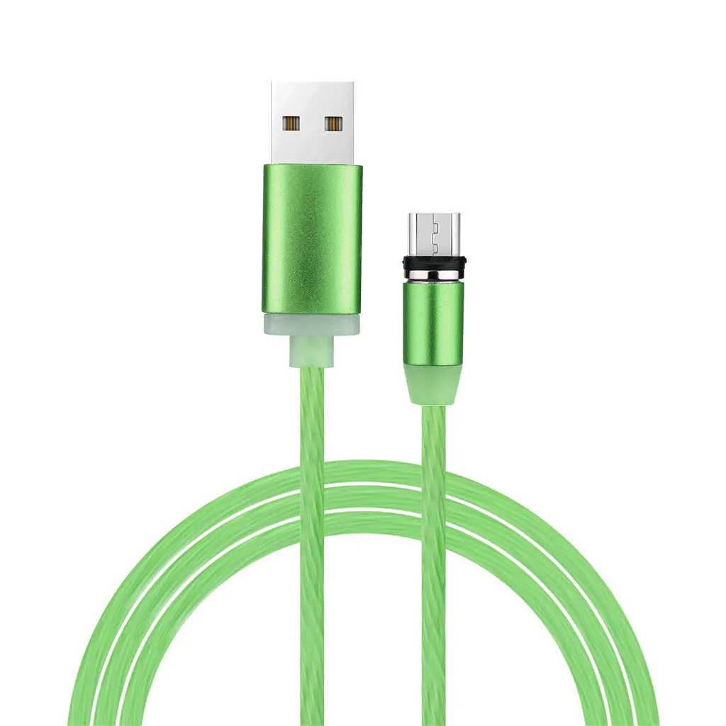 GN Зарядный кабель Портативный Micro USB течёт светильник USB Syn TPU зарядный кабель для передачи данных зарядный шнур для телефона для планшета - Тип штекера: GN
