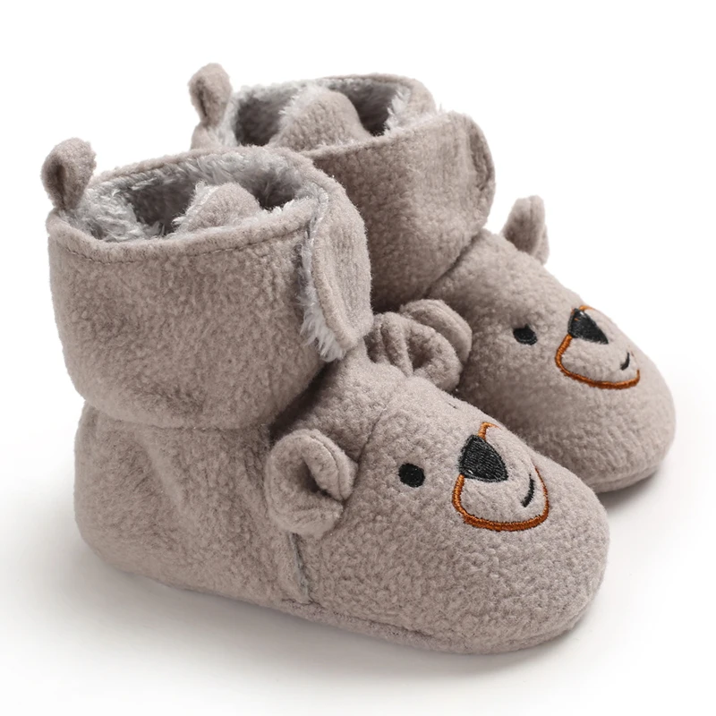 New baby boots velvet toddler winter shoes cartoon newborn infant snow footware botas girls boys first walkers soft warm botas