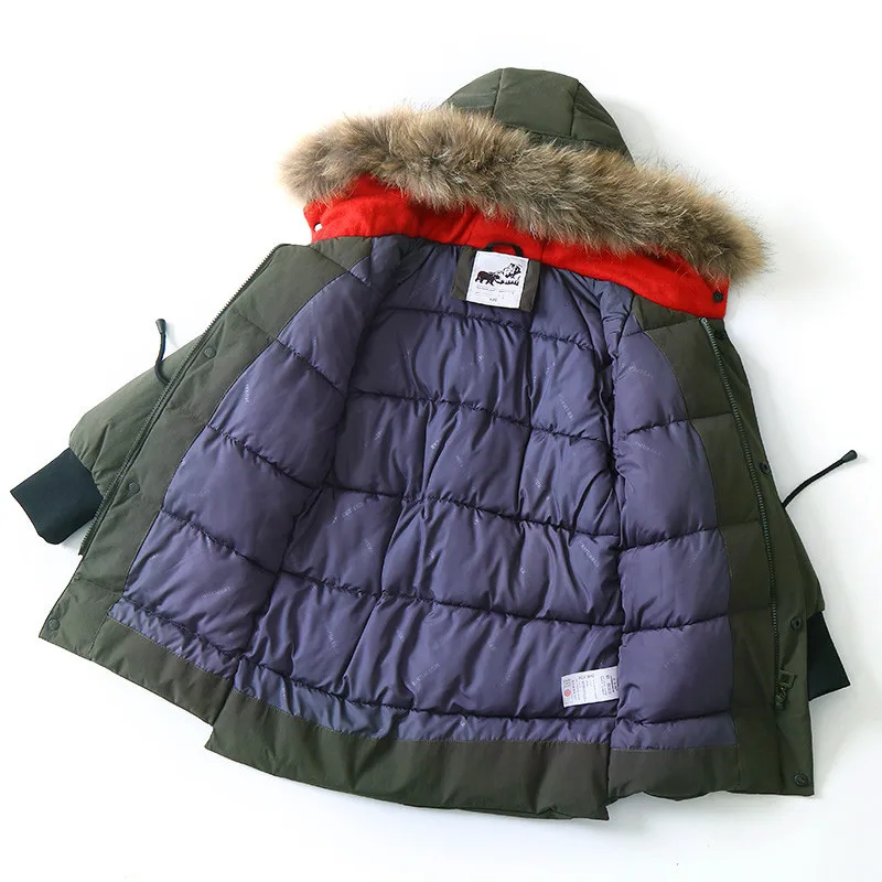 

Hb-18031 Mid-length Lettered Applique Fur Collar Hooded BOY'S Quilted Cotton Coat 2018 Winter New Style Childrenswear