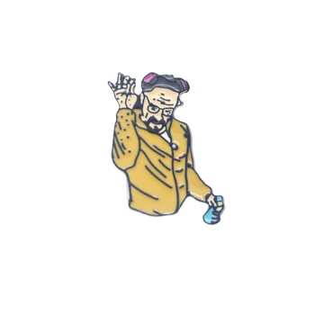 

20Pcs/lot Breaking Bad Brooches Classic Salting Action Enamel Pins Lapel / Hat Badge Denim Jacket Oil Drop Collar Corsage S132